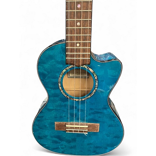Used Lanikai QM-BLCET Blue Quilt Ukulele