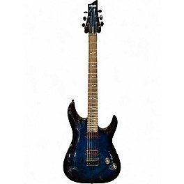 Used Schecter Guitar Research omen elite Blue Burst Solid Body Electric Guitar