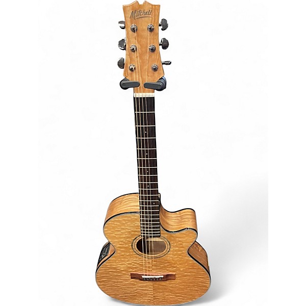 Used Mitchell MX430QAB Natural Acoustic Electric Guitar