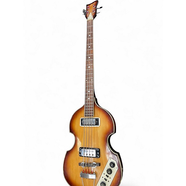 Used 1960s Apollo violin bass 2 Tone Sunburst Electric Bass Guitar