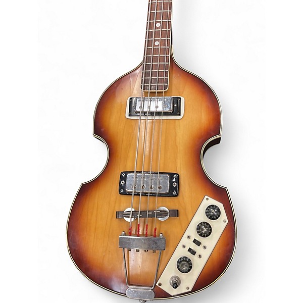 Used 1960s Apollo violin bass 2 Tone Sunburst Electric Bass Guitar