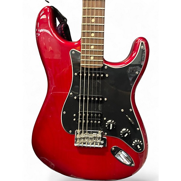 Used Fender LTD PLYR II STRAT HSS RW CRB Trans Red Solid Body Electric Guitar