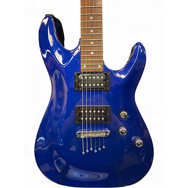 Used Schecter Guitar Research Diamond series omen 6 Blue Solid Body Electric Guitar