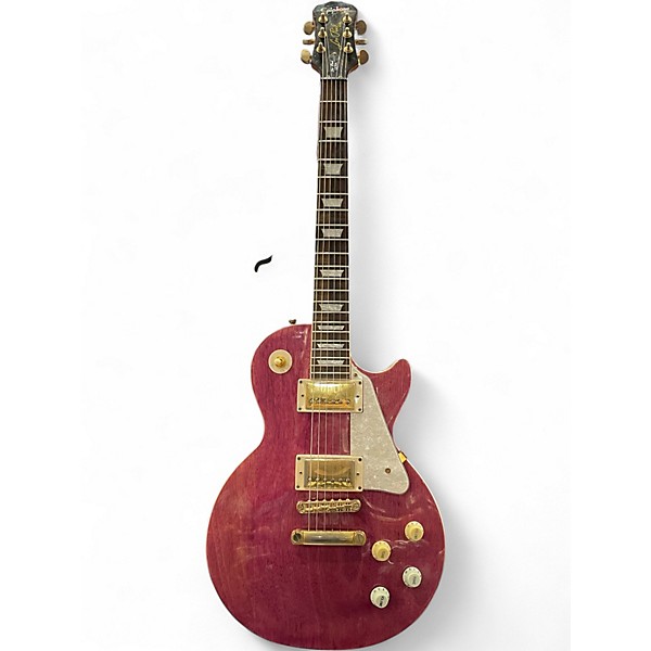 Used Epiphone Les Paul Ultra Transparent Pink Solid Body Electric Guitar