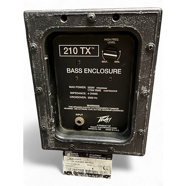 Used Peavey 210 TX Bass Cabinet