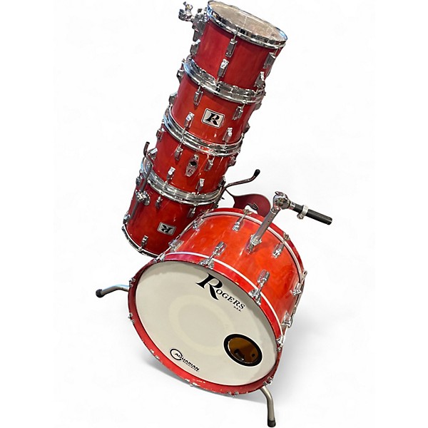 Used Rogers 5 Piece LONDONER V MOJAVE RED Drum Kit