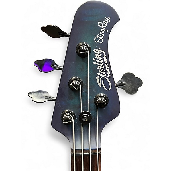 Used Sterling by Music Man Ray34 Neptune Blue Electric Bass Guitar