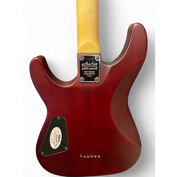 Used Schecter Guitar Research Omen 6 Wine Red Solid Body Electric Guitar