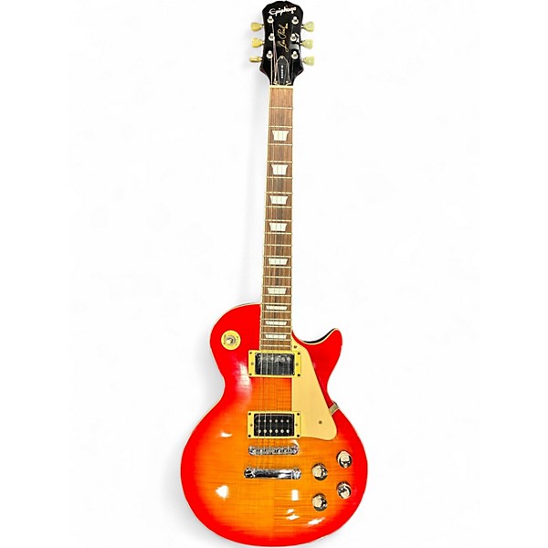 Used 1998 Epiphone Les Paul Standard Heritage Cherry Sunburst Solid Body Electric Guitar