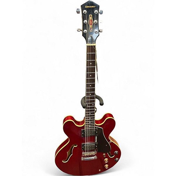Used Discovery DOUBLE CUTAWAY HOLLOWBODY Red Hollow Body Electric Guitar