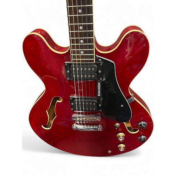Used Discovery DOUBLE CUTAWAY HOLLOWBODY Red Hollow Body Electric Guitar