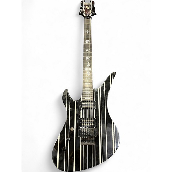 Used Schecter Guitar Research Synyster Gates Signature Custom Black and White Solid Body Electric Guitar