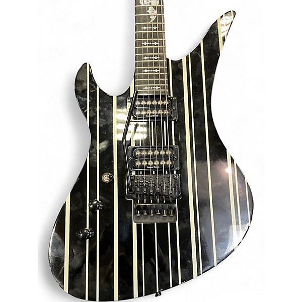 Used Schecter Guitar Research Synyster Gates Signature Custom Black and White Solid Body Electric Guitar