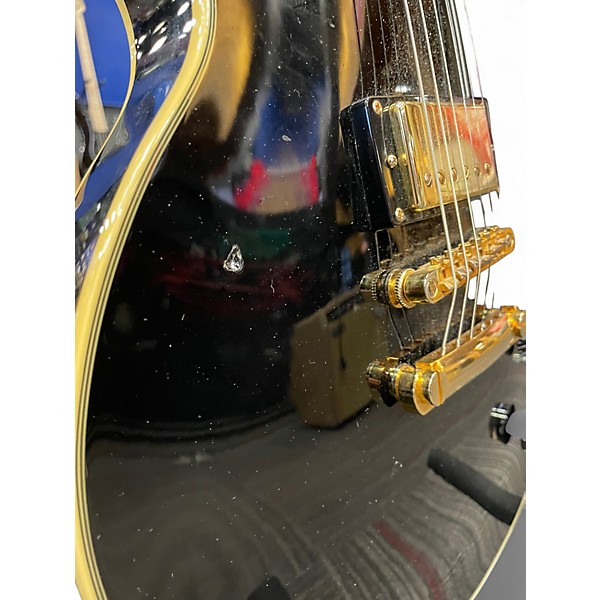 Used Epiphone Les Paul Custom Pro Black and Gold Solid Body Electric Guitar