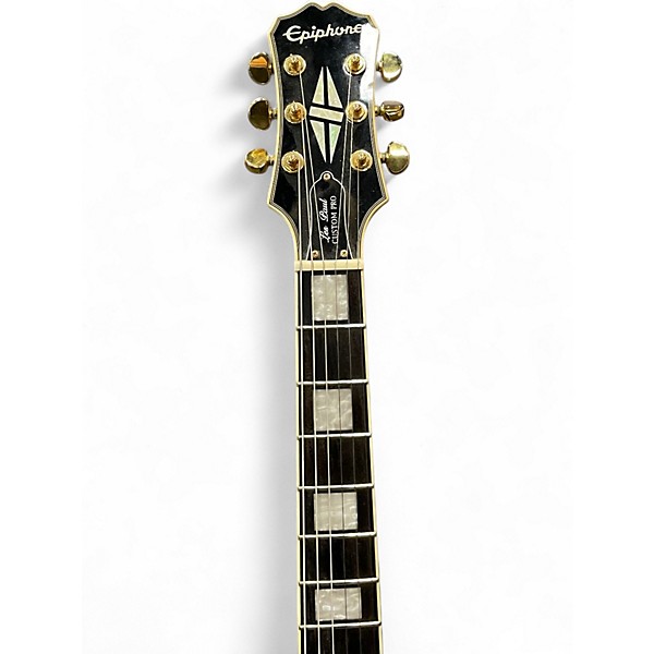 Used Epiphone Les Paul Custom Pro Black and Gold Solid Body Electric Guitar