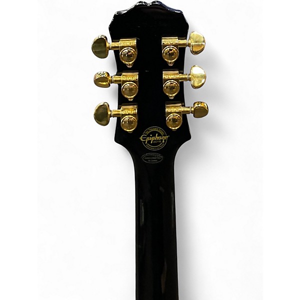 Used Epiphone Les Paul Custom Pro Black and Gold Solid Body Electric Guitar