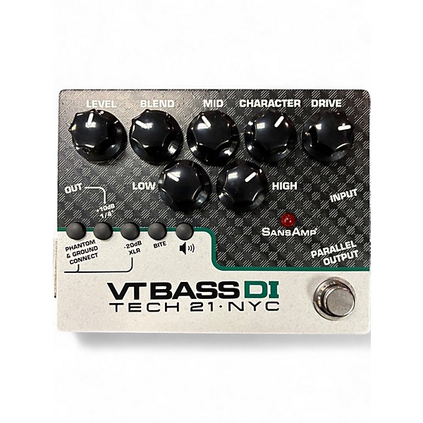 Used Tech 21 CSVTBDI Sansamp Character Series VT Bass DI Bass Effect Pedal