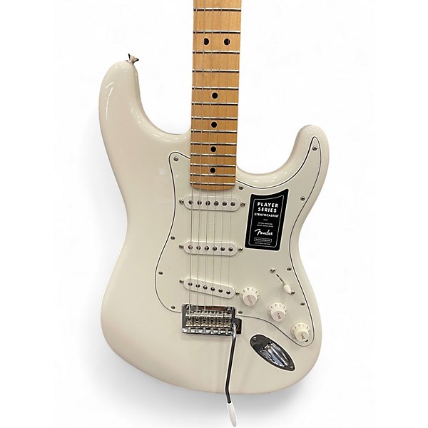 Used Fender Player Stratocaster Polar White Solid Body Electric Guitar