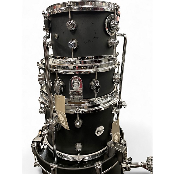 Used DW 4 Piece Design Series Mini Pro Satin Black Drum Kit