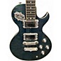 Used 2014 Teye Guitars E-SERIES LA MORA WILD SHIPWRECK Trans Blue Solid Body Electric Guitar