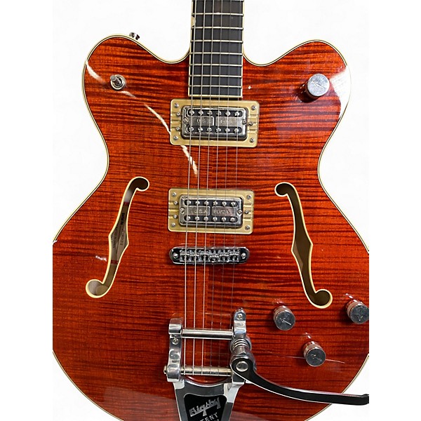 Used Gretsch Guitars G6609TDC-BBNFM Trans Orange Hollow Body Electric Guitar