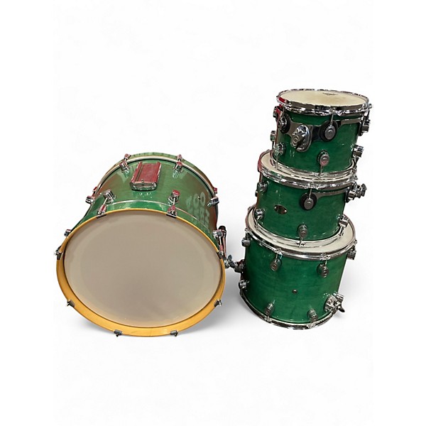 Used DW 4 Piece 4 piece workshop Emerald Green Drum Kit