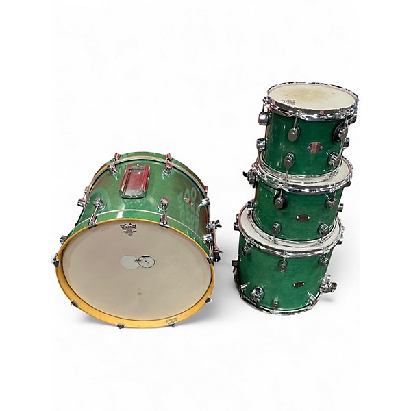 Used DW 4 Piece 4 piece workshop Emerald Green Drum Kit