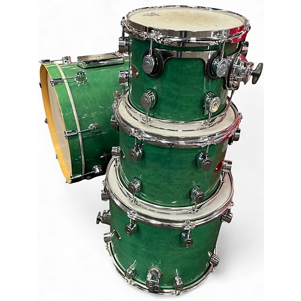 Used DW 4 Piece 4 piece workshop Emerald Green Drum Kit