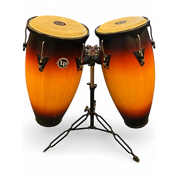 Used LP City Conga Set with Double Stand Vintage Sunburst Conga