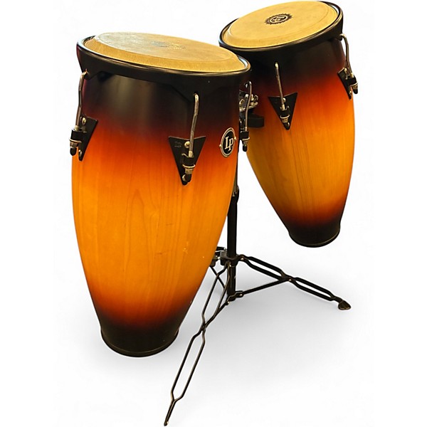 Used LP City Conga Set with Double Stand Vintage Sunburst Conga