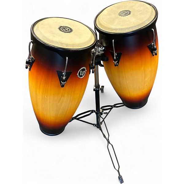 Used LP City Conga Set with Double Stand Vintage Sunburst Conga