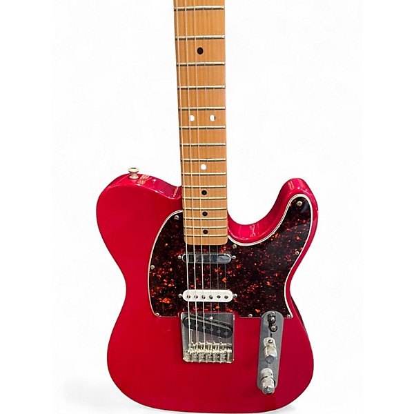 Used 2000s Fender Nashville Telecaster Red Solid Body Electric Guitar