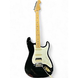 Used Fender Deluxe Triple Play Stratocaster HSS Black Solid Body Electric Guitar