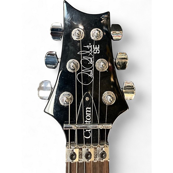 Used PRS SE CUSTOM Black Onyx Solid Body Electric Guitar