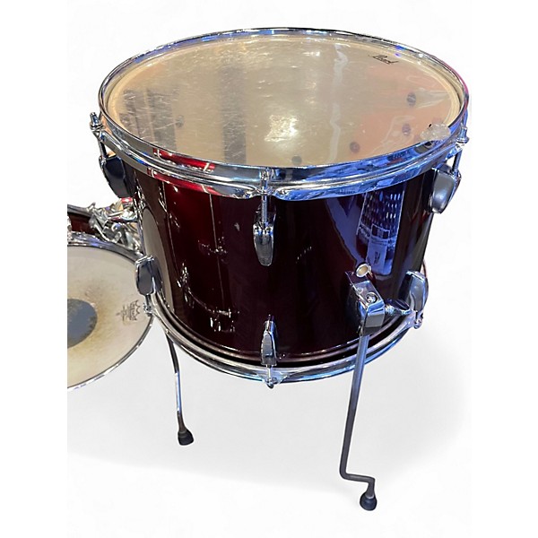 Used Pearl 4 Piece roadshow red sparkle Drum Kit