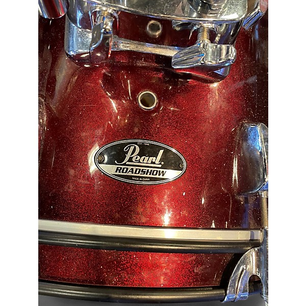 Used Pearl 4 Piece roadshow red sparkle Drum Kit