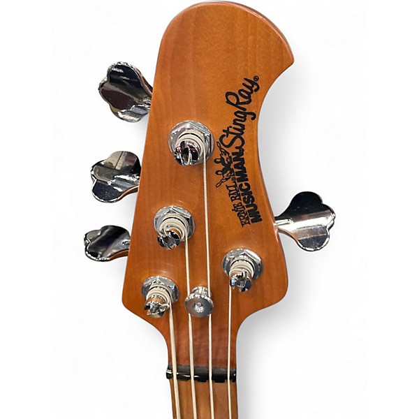 Used Ernie Ball Music Man StingRay Special HH Firemist Silver Electric Bass Guitar