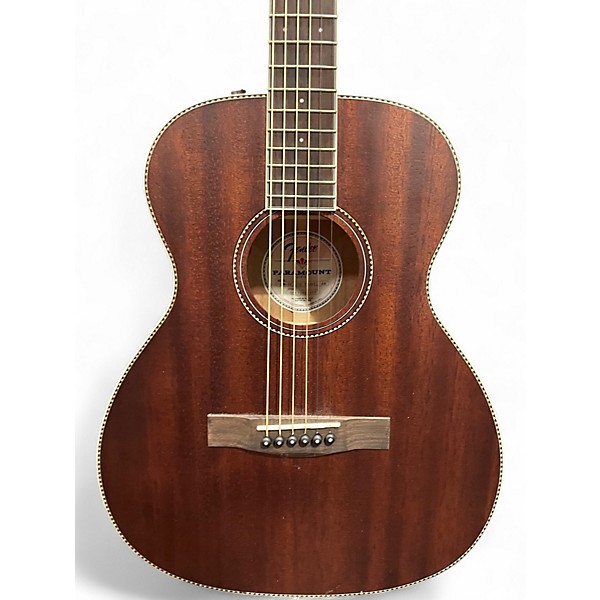 Used Fender Paramount PM-TE Mahogany Acoustic Electric Guitar