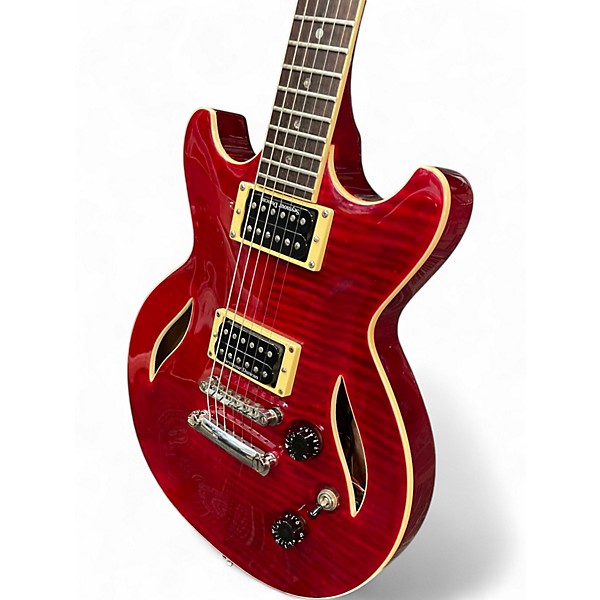 Used 2004 Dean Sarasota Transparent Red Solid Body Electric Guitar