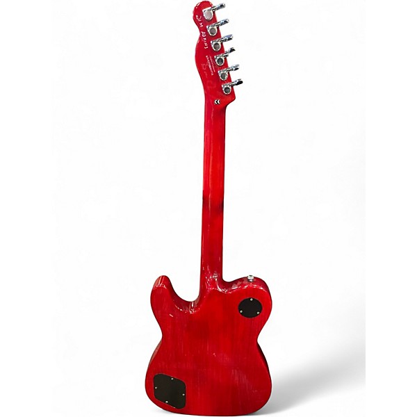 Used Fender JA90 Jim Adkins Thinline Telecaster Trans Red Hollow Body Electric Guitar
