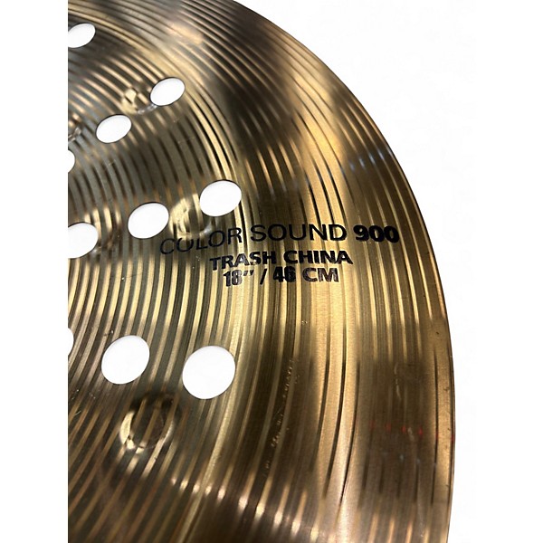 Used Izink 18in colour sound 900 trash  Cymbal