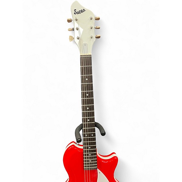 Used Supro Belmont Red Solid Body Electric Guitar