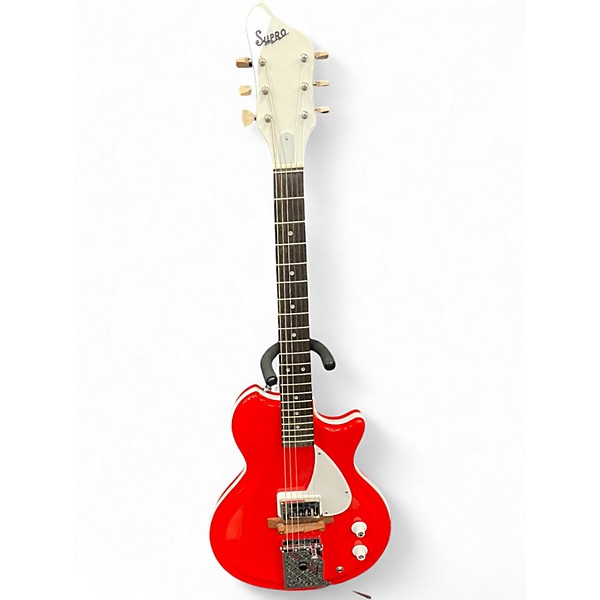 Used Supro Belmont Red Solid Body Electric Guitar