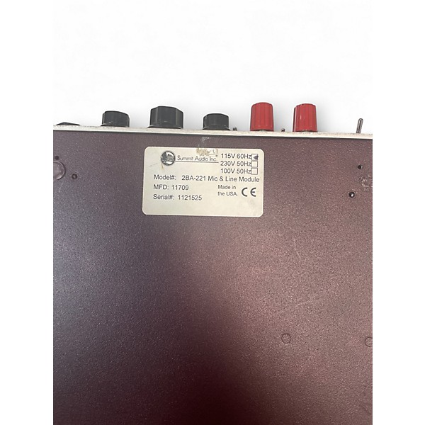 Used Summit Audio 2BA-221 Microphone Preamp