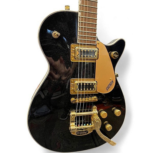 Used Gretsch Guitars pristine jet Black Galaxy Solid Body Electric Guitar