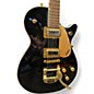 Used Gretsch Guitars pristine jet Black Galaxy Solid Body Electric Guitar