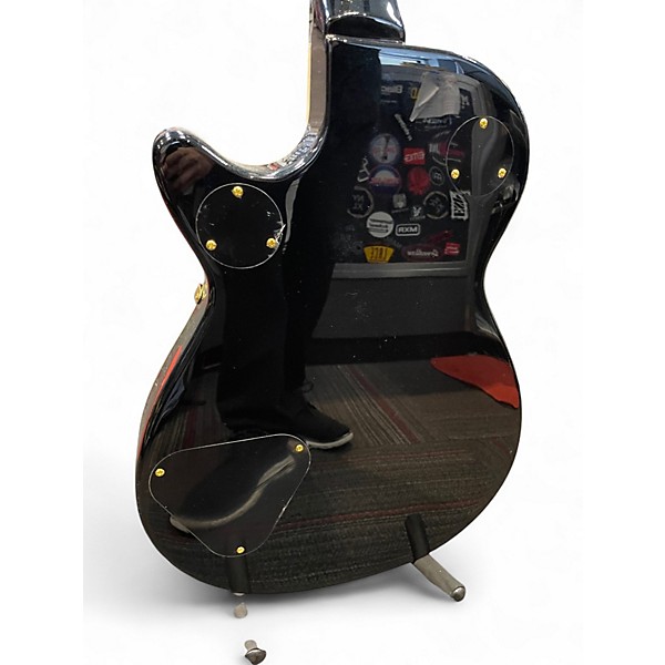 Used Gretsch Guitars pristine jet Black Galaxy Solid Body Electric Guitar