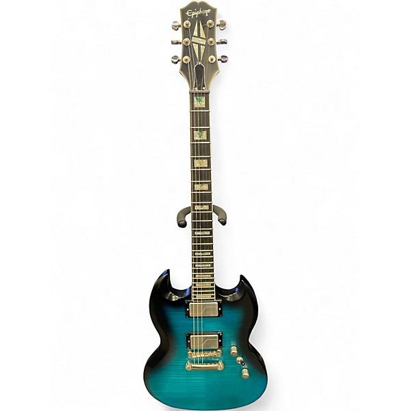 Used Epiphone SG Prophecy Blue to Black Fade Solid Body Electric Guitar