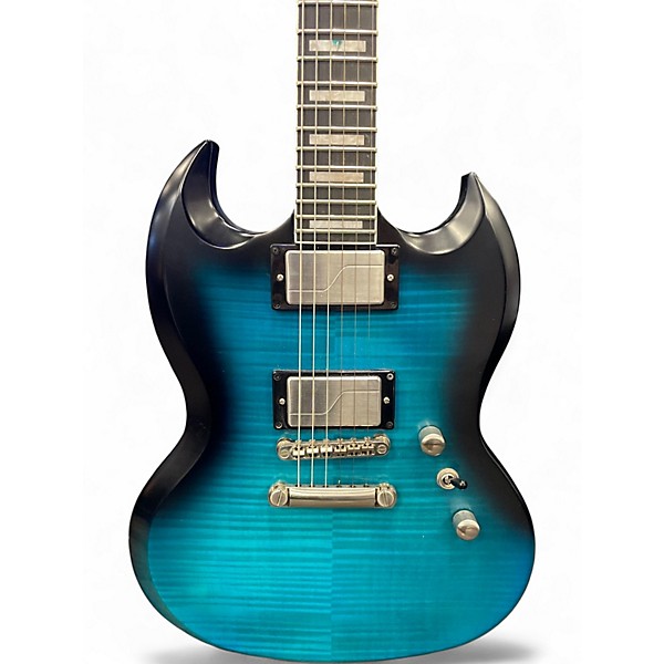 Used Epiphone SG Prophecy Blue to Black Fade Solid Body Electric Guitar