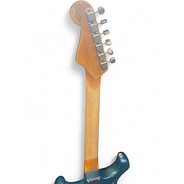 Used Fender Custom Shop 61 Strat Heavy Relic Ocean Turquoise/3 Tone Sunburst Solid Body Electric Guitar